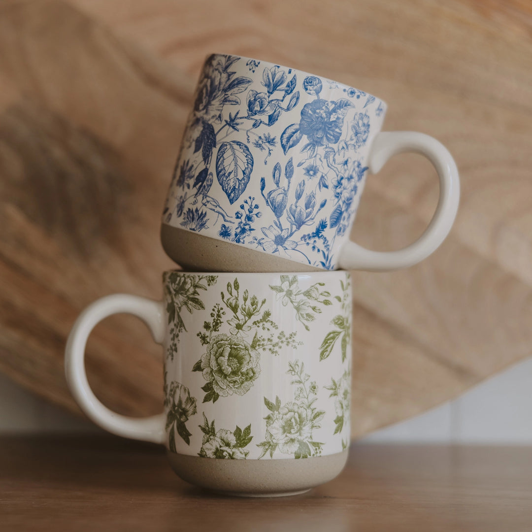 Green Delft Coffee Mug