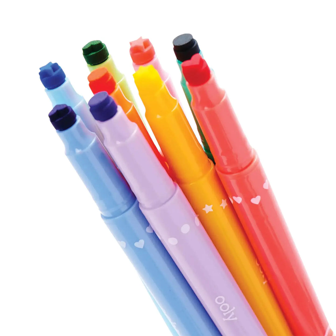 Confetti Stamp Double - Ended Markers