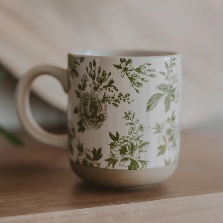 Green Delft Coffee Mug
