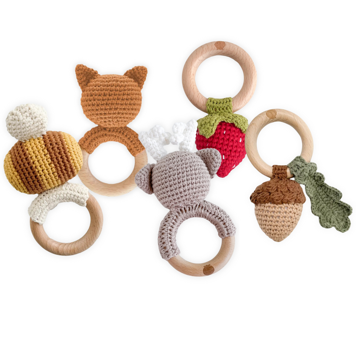 Crochet Cotton Rattle Teether