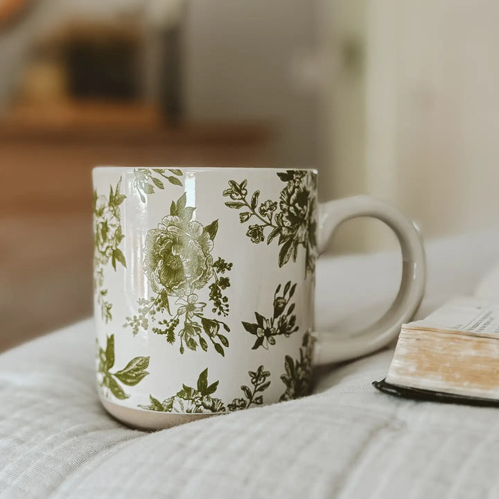 Green Delft Coffee Mug