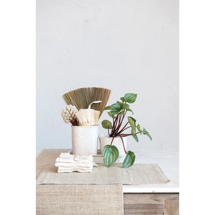 Stoneware Containers with Saucer