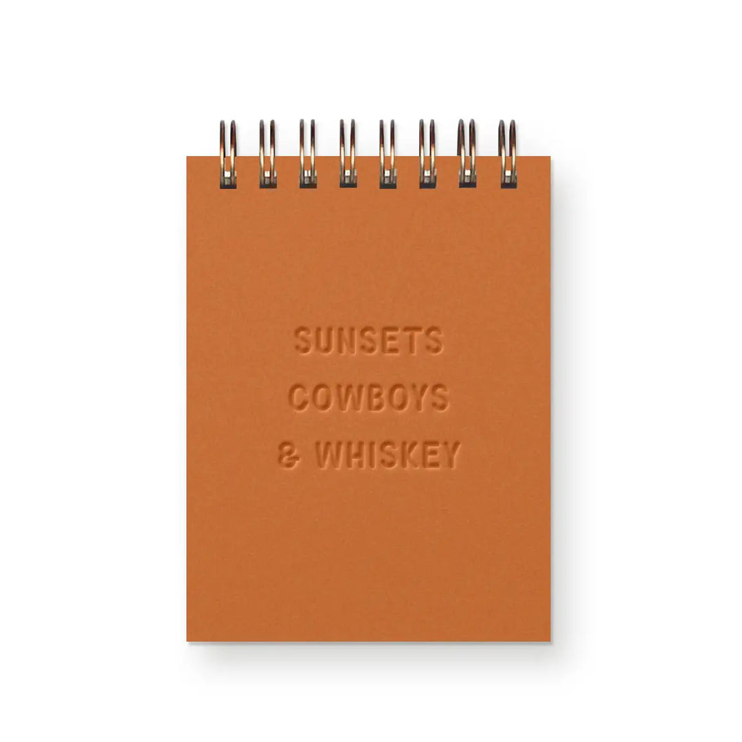 Sunsets Cowboys Whiskey Mini Jotter