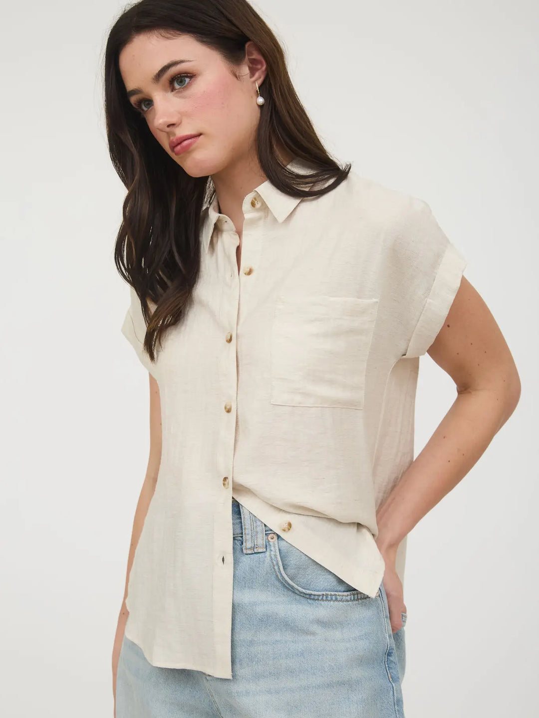 Kori Collared Cuff Sleeve Shirt