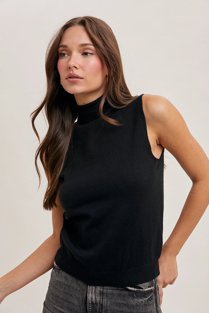 Marley Mock Neck Sleeveless Top