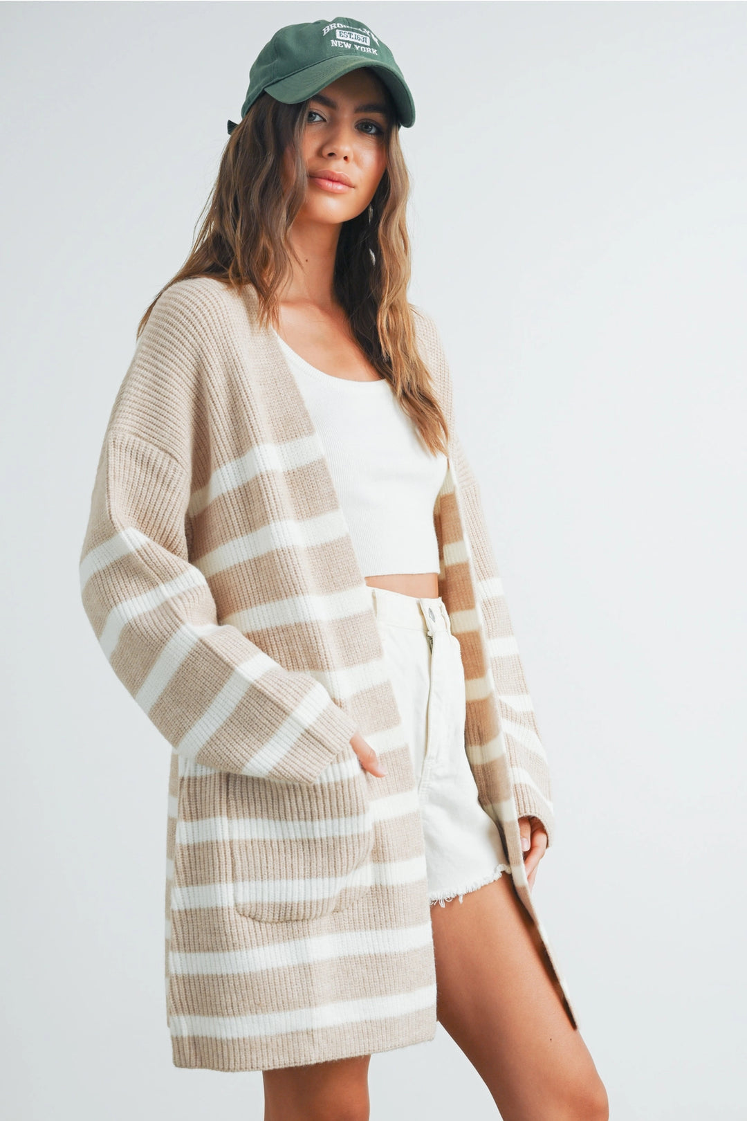 Kailey Knitted Stripe Maxi Cardigan