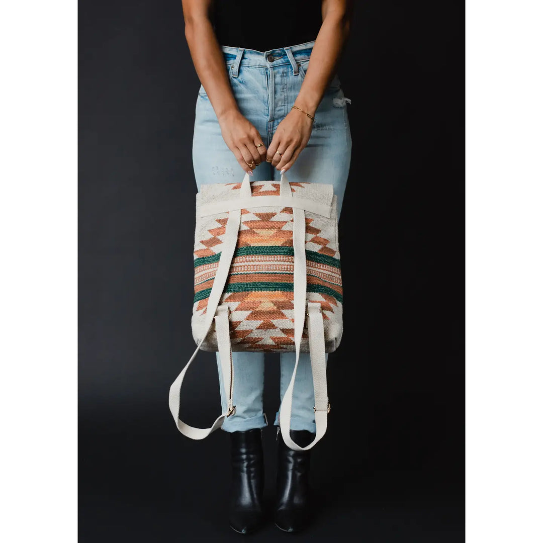 Rust & Green Aztec Backpack