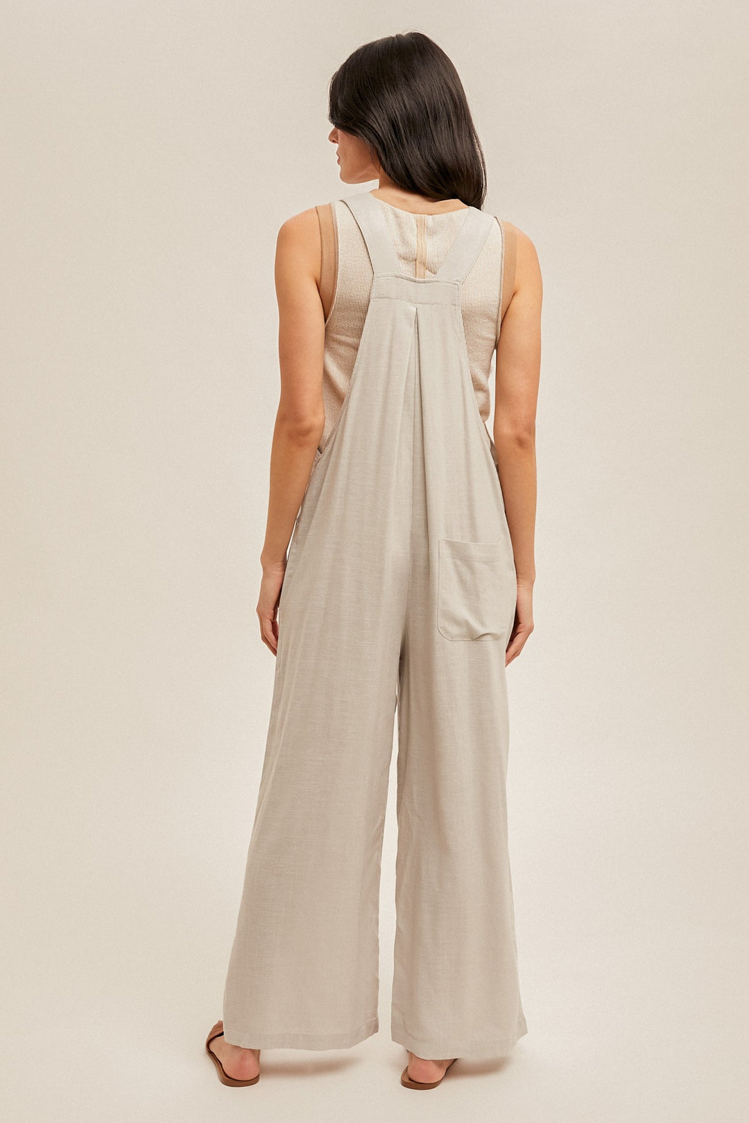 Avianna Wide Leg Linen Overall