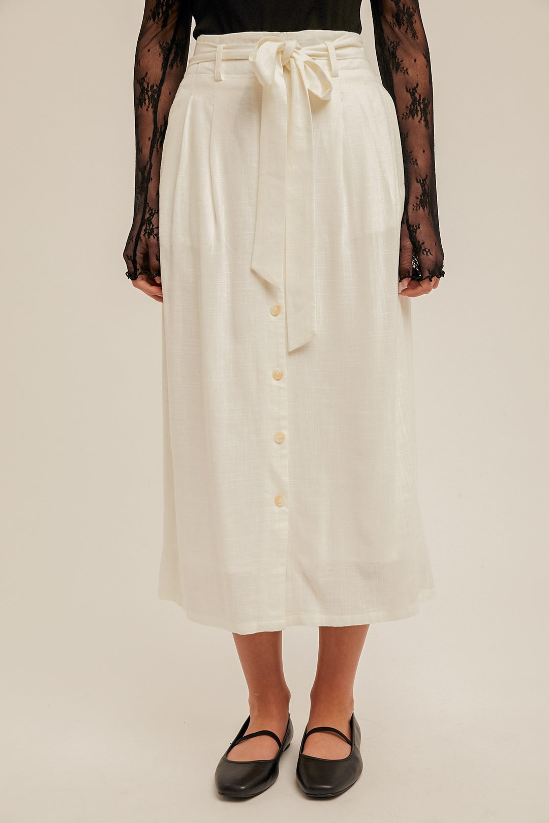 Bailey Button Down Linen Skirt