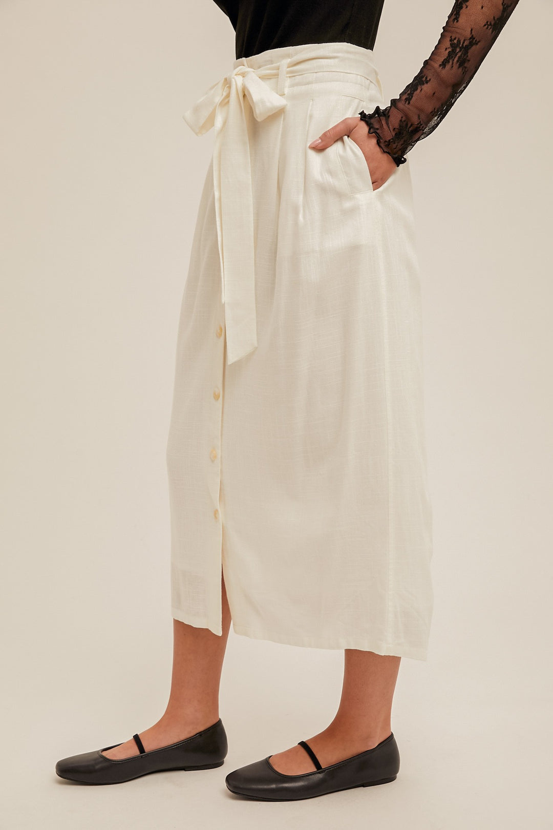 Bailey Button Down Linen Skirt