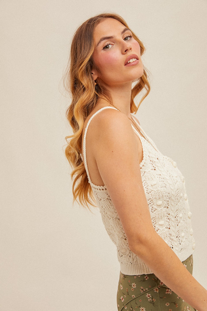 Bobbi Open Crochet Knit Cami