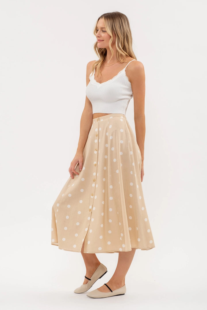 Vivian Polka Dot Midi Skirt