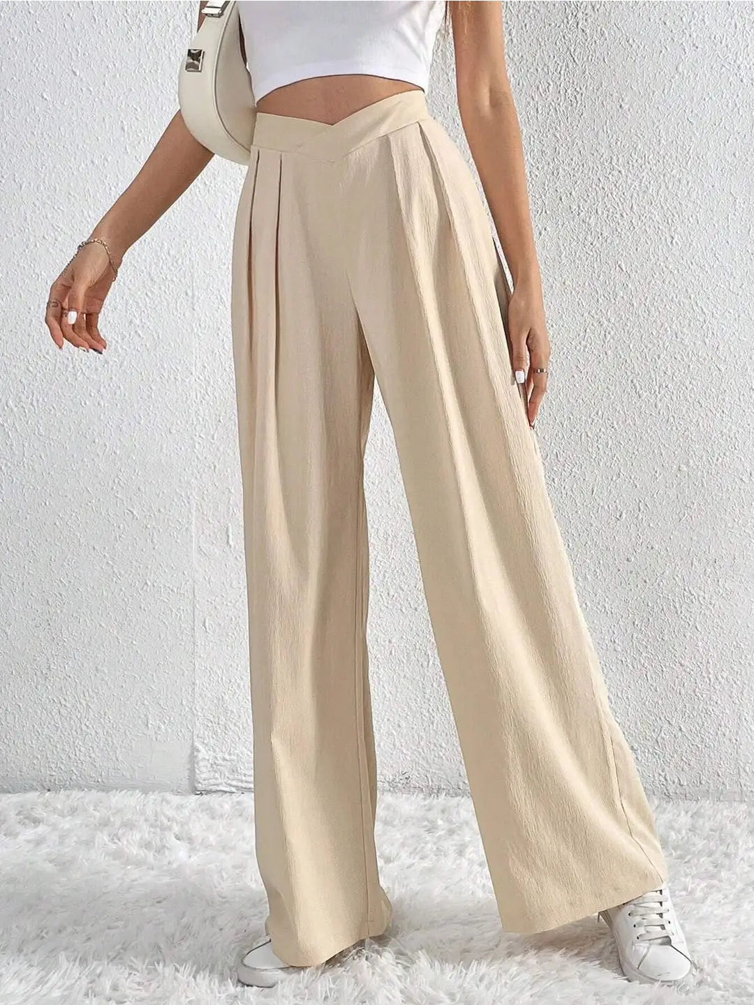 Casual Flare Pants Cream