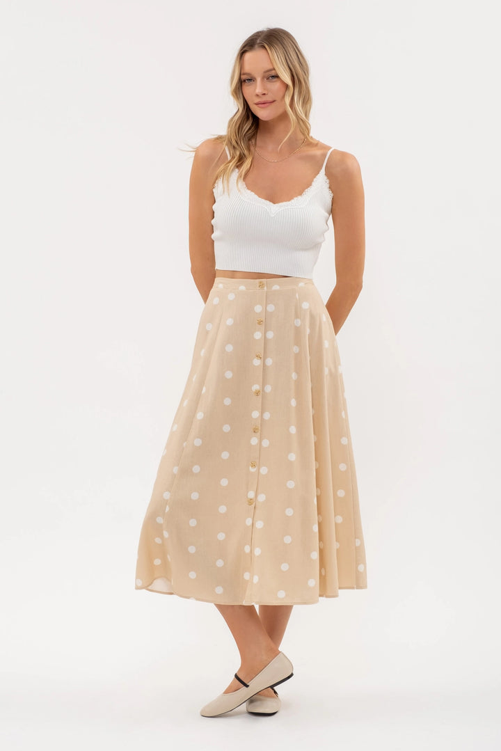 Vivian Polka Dot Midi Skirt