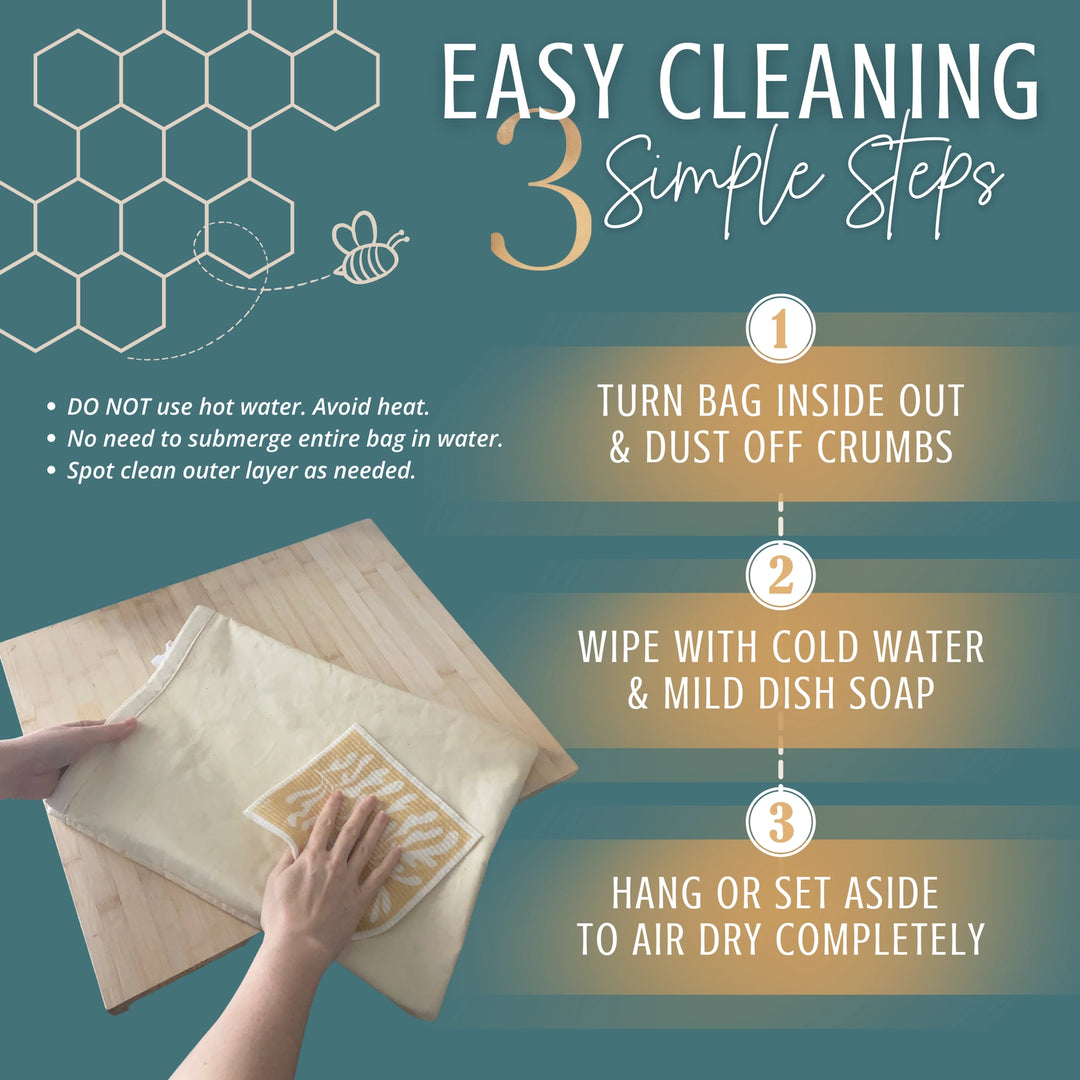 Reusable Beeswax Bread Bags - 2 Pack