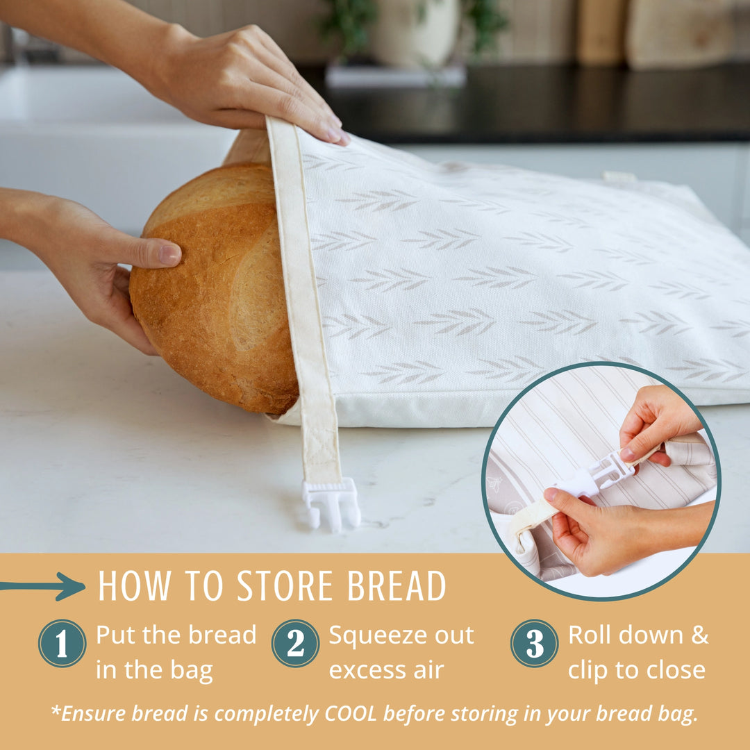 Reusable Beeswax Bread Bags - 2 Pack