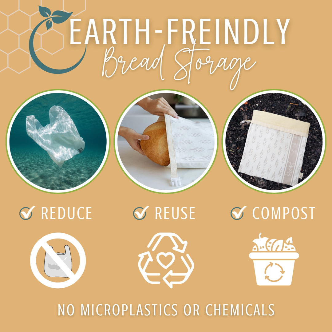 Reusable Beeswax Bread Bags - 2 Pack