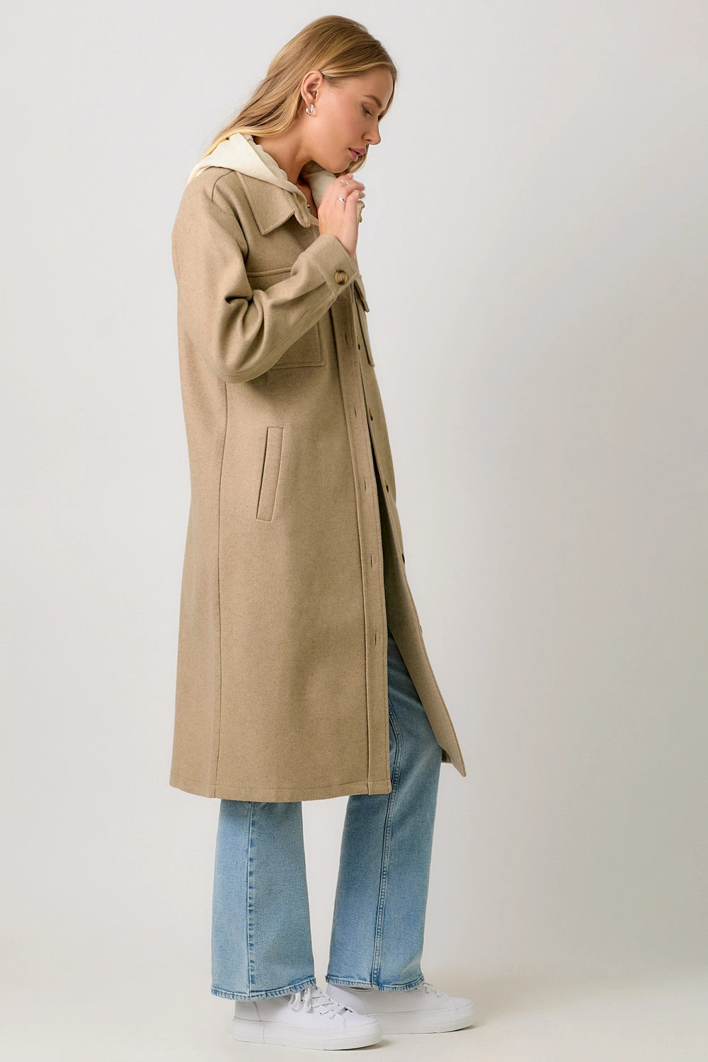 Hadley Hooded Solid Coat