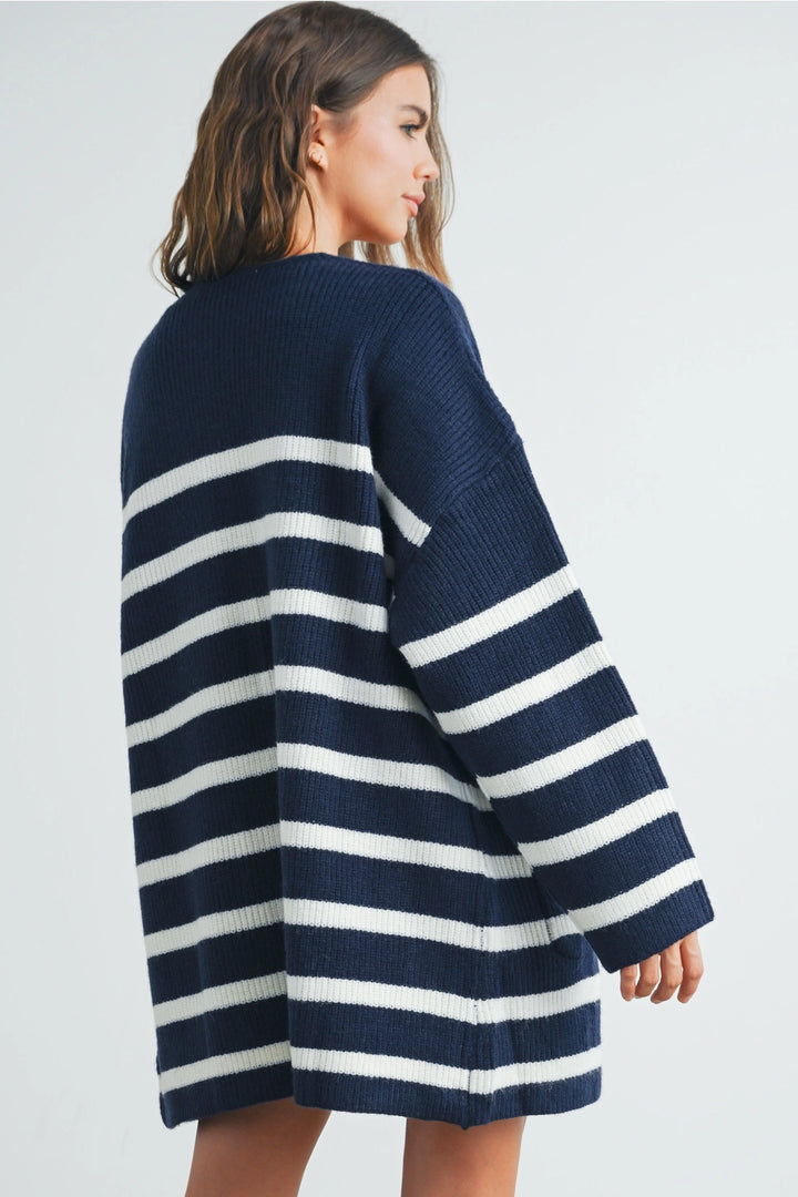Kailey Knitted Stripe Maxi Cardigan