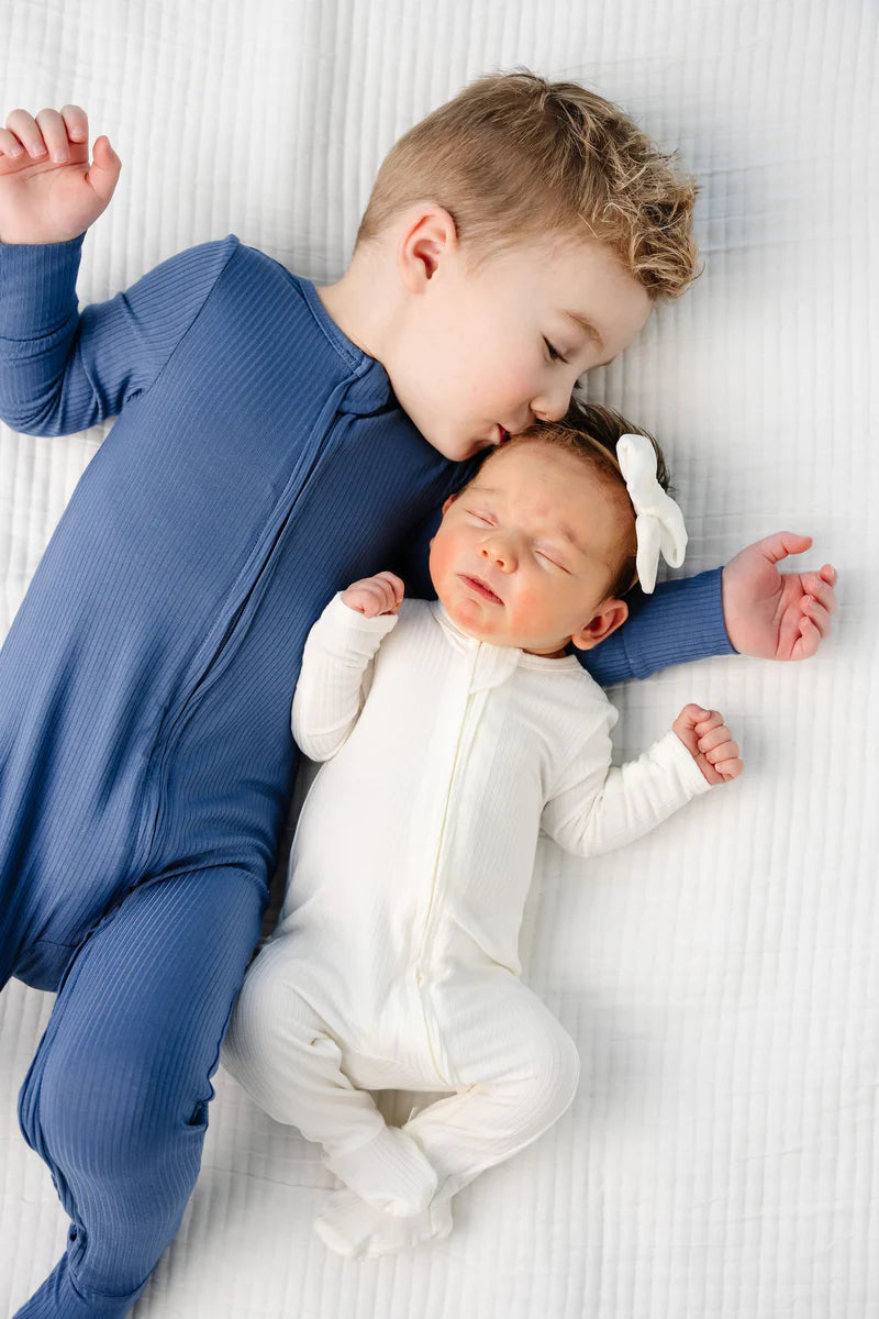 Harrison Ribbed Zipper Footies