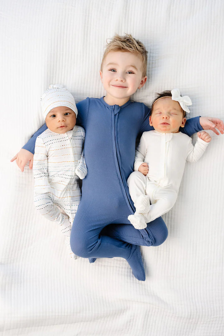 Harrison Ribbed Zipper Footies