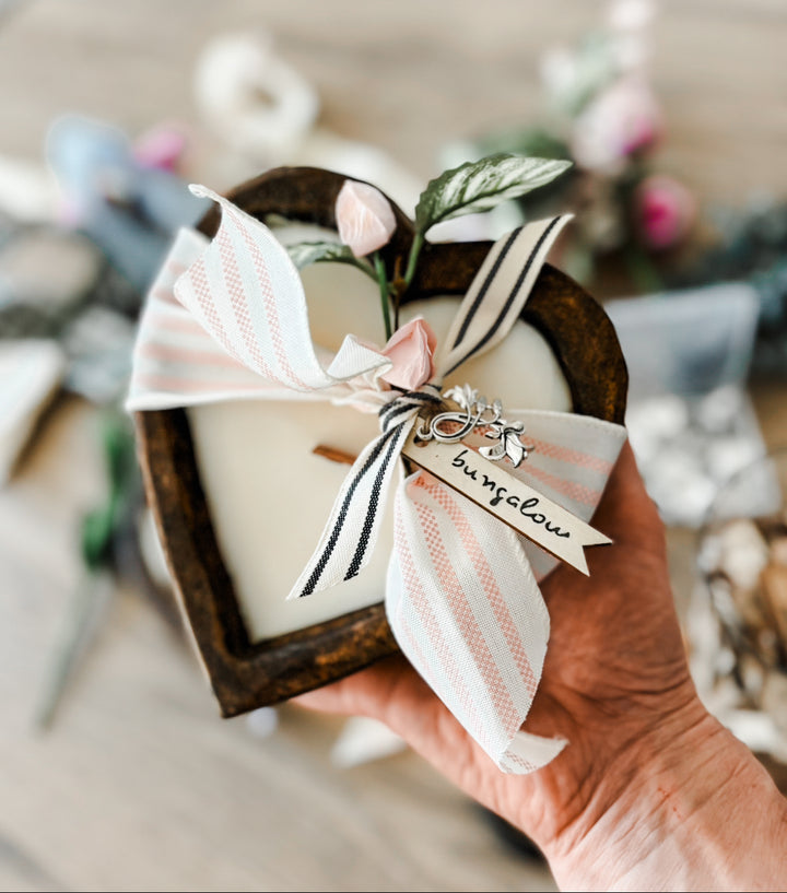 Mother's Day Heart Dough Bowl Candle Pouring Workshop