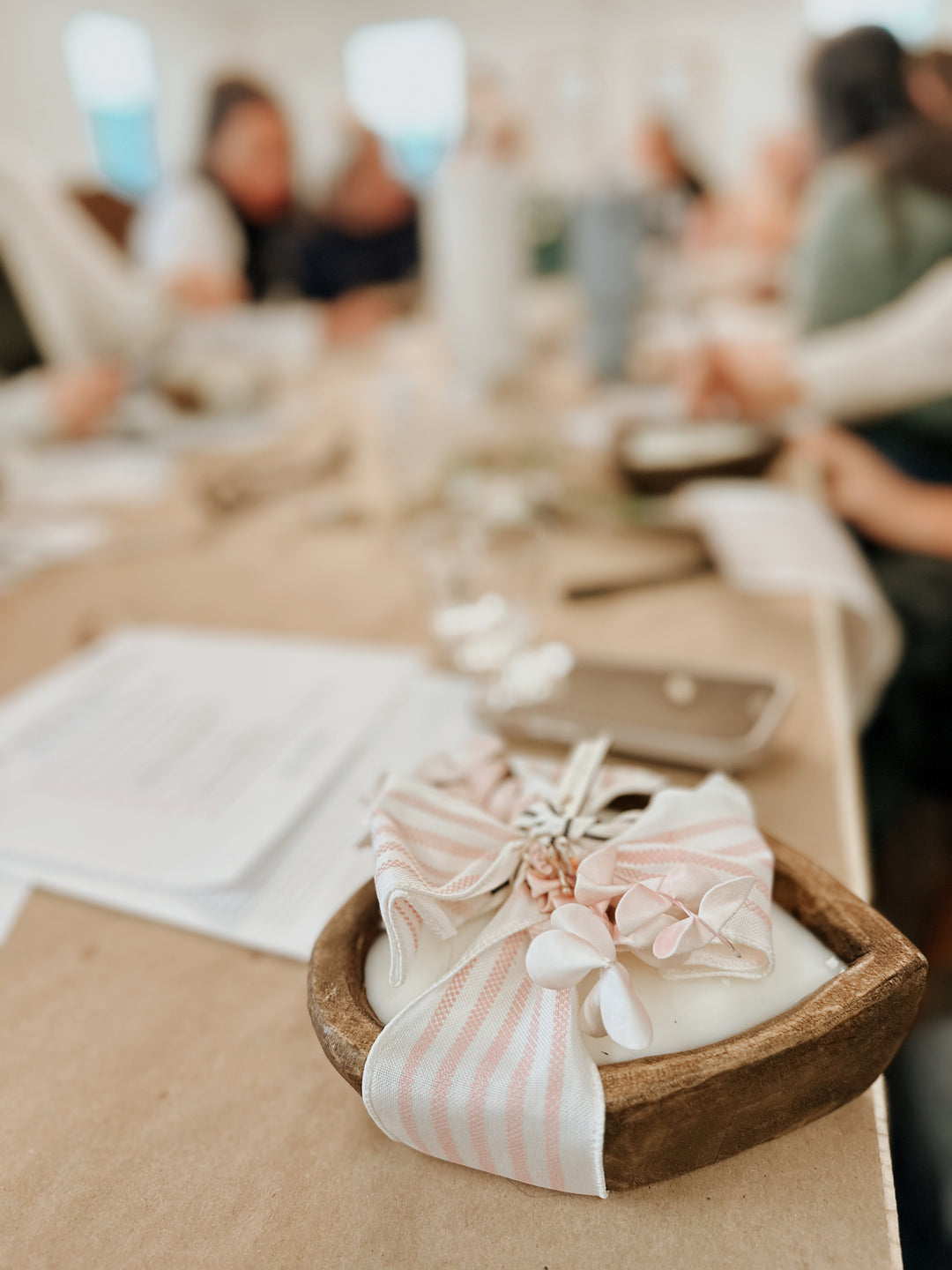 Mother's Day Heart Dough Bowl Candle Pouring Workshop