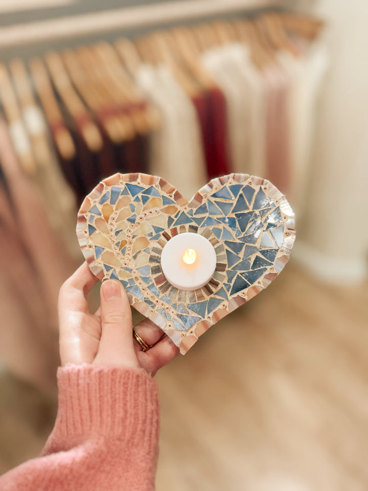 Mosaic Heart Tealight Workshop