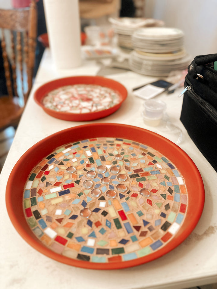 Mosaic Bird Bath Workshop