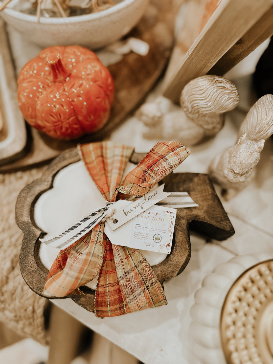 Fall Pumpkin Dough Bowl Candle Pouring Workshop