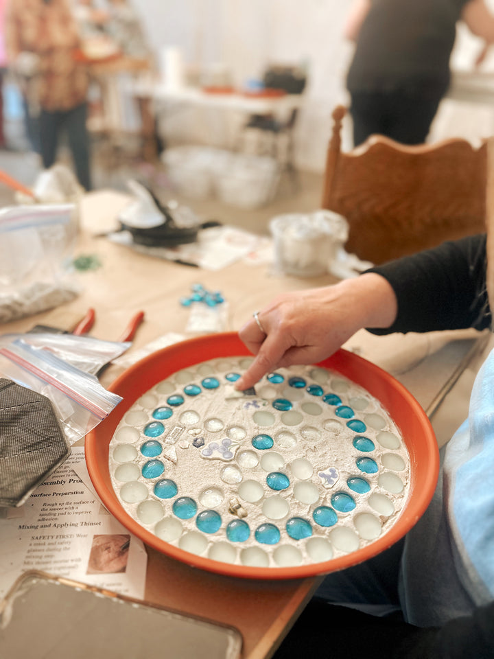 Mosaic Bird Bath Workshop