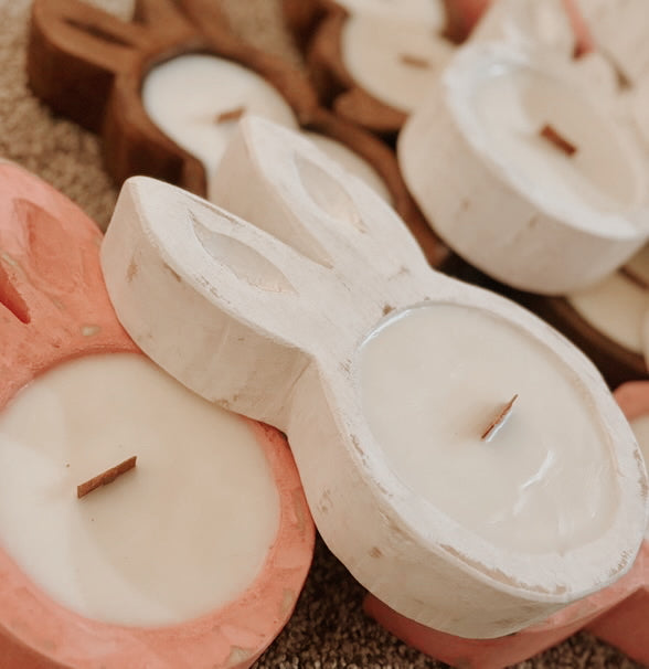 Easter Bunny Dough Bowl Candle Pouring Workshop