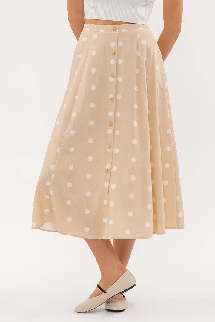 Vivian Polka Dot Midi Skirt