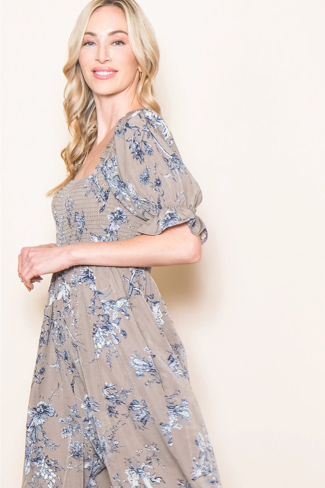 Solana Puff Sleeve Wide Leg Floral Jumper