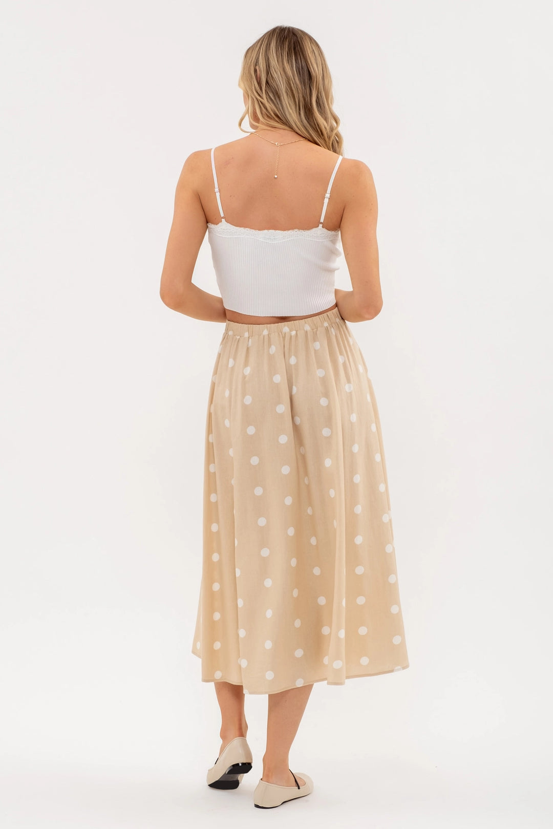 Vivian Polka Dot Midi Skirt