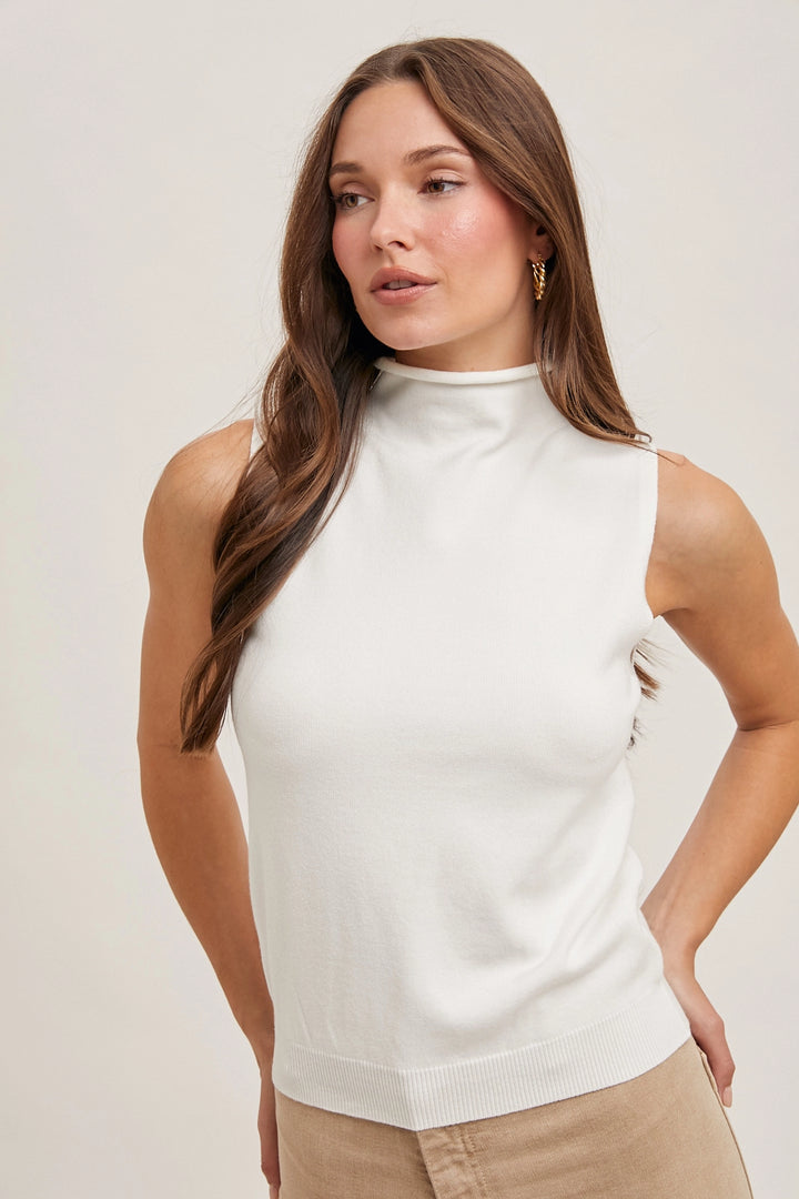 Marley Mock Neck Sleeveless Top