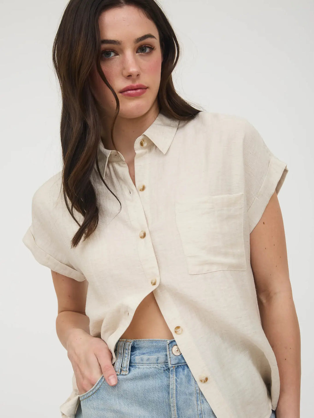Kori Collared Cuff Sleeve Shirt