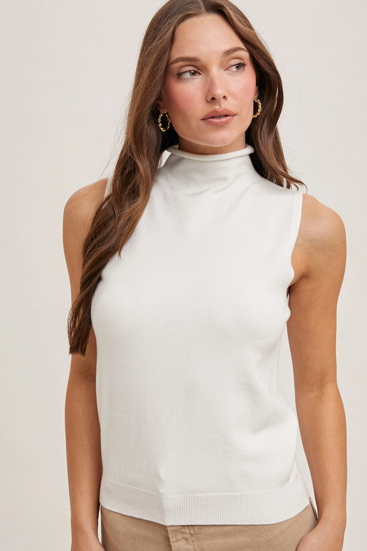 Marley Mock Neck Sleeveless Top