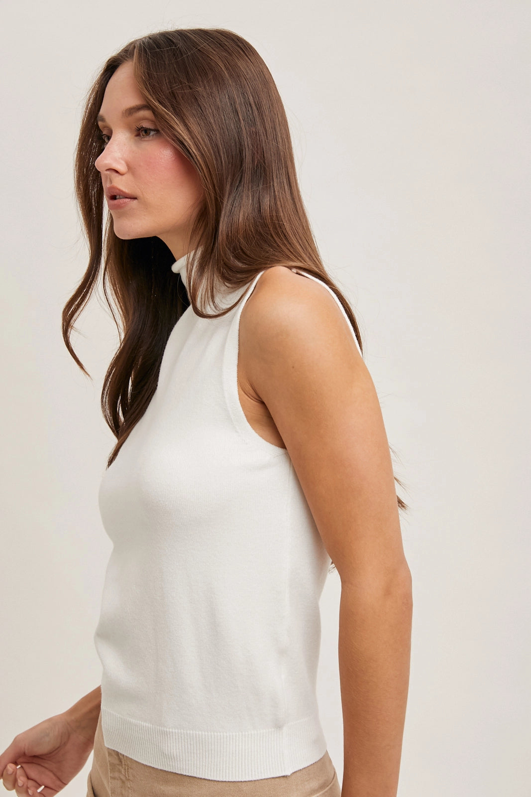 Marley Mock Neck Sleeveless Top