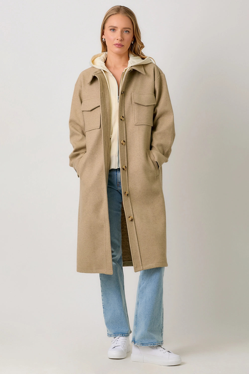 Hadley Hooded Solid Coat