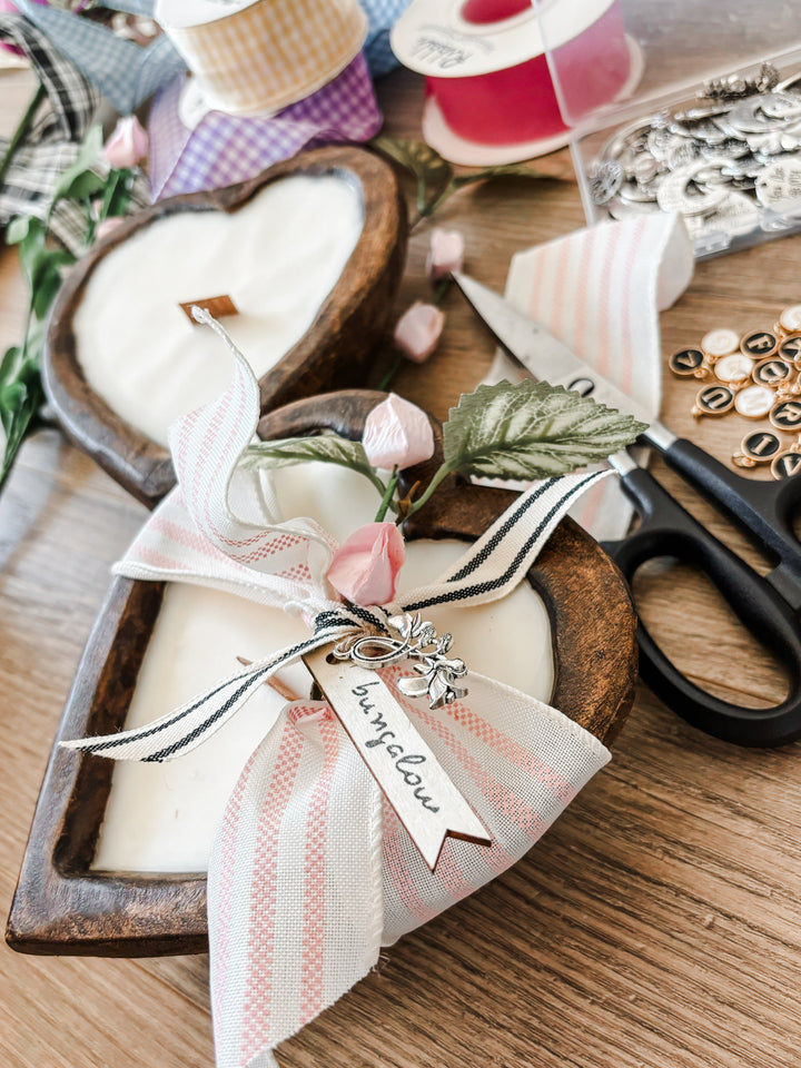 Valentine's Day Heart Dough Bowl Candle Pouring Workshop