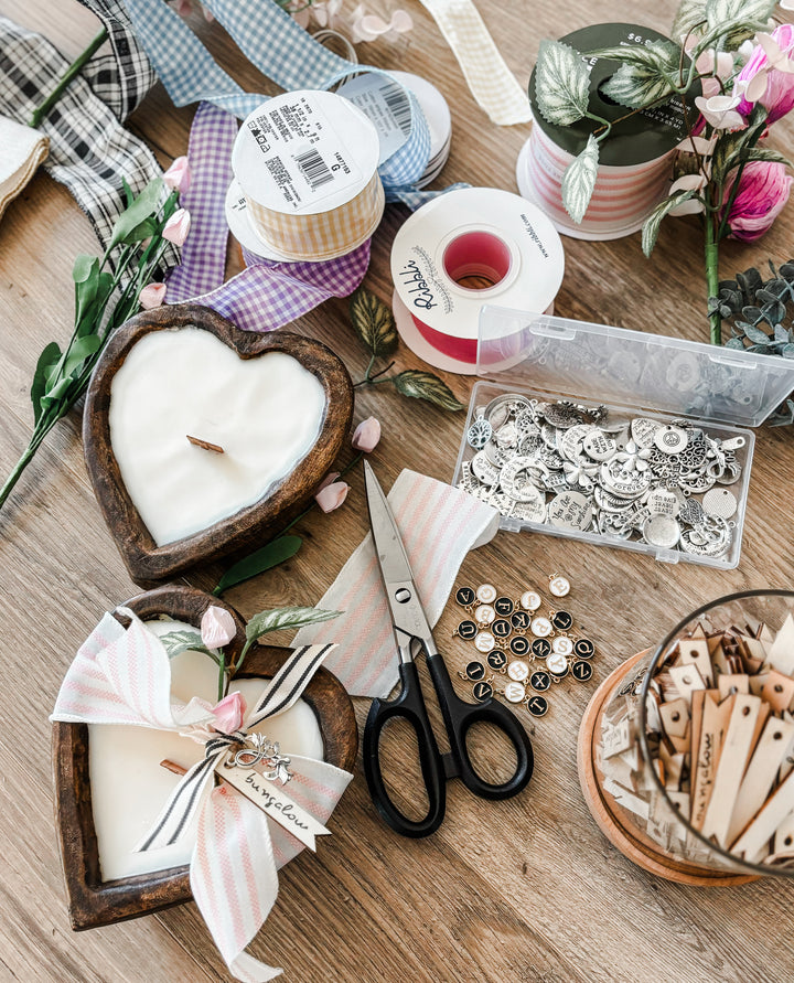 Mother's Day Heart Dough Bowl Candle Pouring Workshop