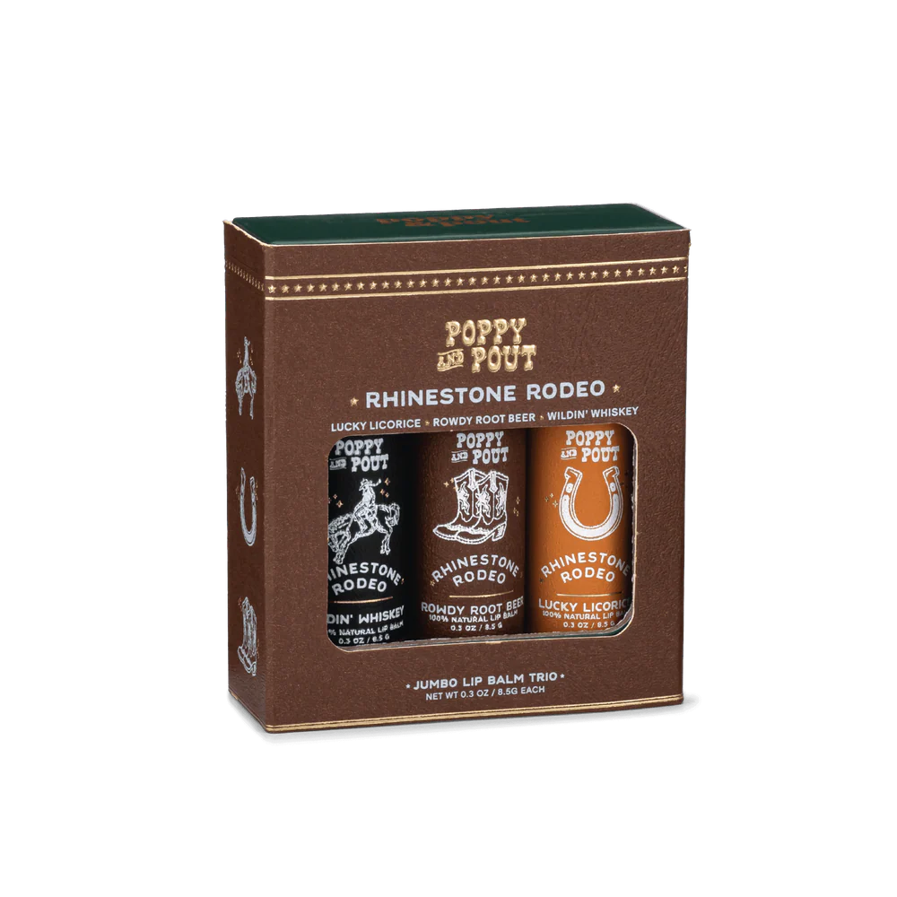 Poppy & Pout Rhinestone Rodeo Lip Balm Gift Set