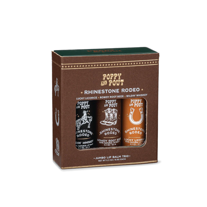 Poppy & Pout Rhinestone Rodeo Lip Balm Gift Set