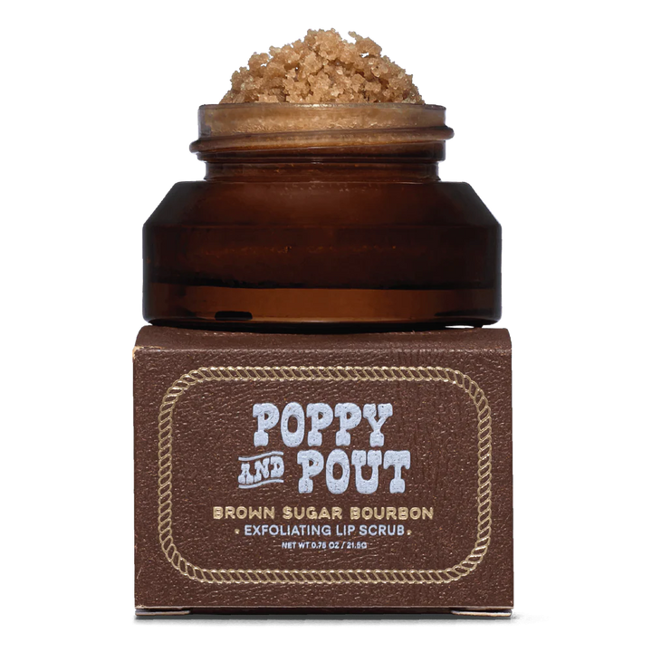 Poppy & Pout Rhinestone Rodeo Lip Scrub Brown Sugar Bourbon