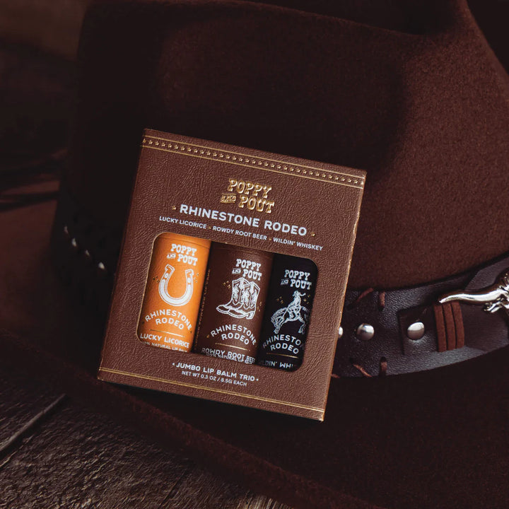 Poppy & Pout Rhinestone Rodeo Lip Balm Gift Set